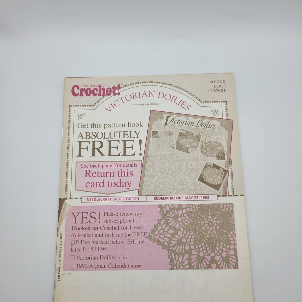Hooked on Crochet Magazine May June 1992 Victorian Doilies Patterns